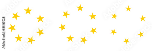 The wreath of stars of EU isolated on white background. Vector EPS10