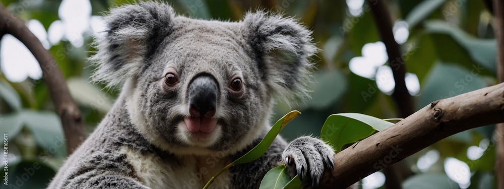 Fototapeta premium koala in tree closeup