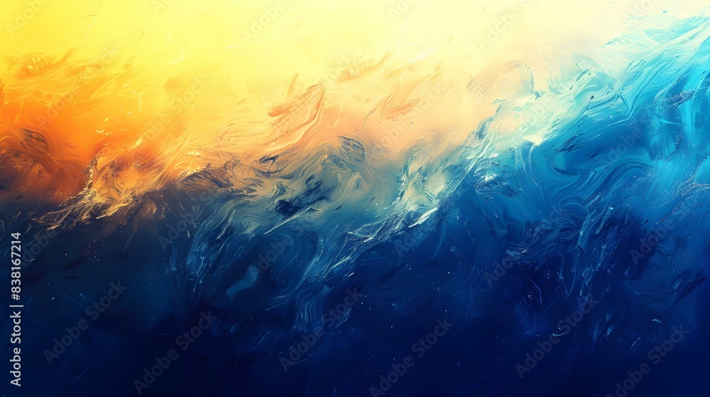 Naklejka premium Gradient Gold to dark azure backdrop