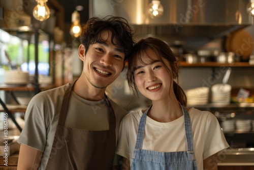  一緒にカフェを経営している夫婦（共同経営・独立・カフェ運営・珈琲） © Maki_Japan