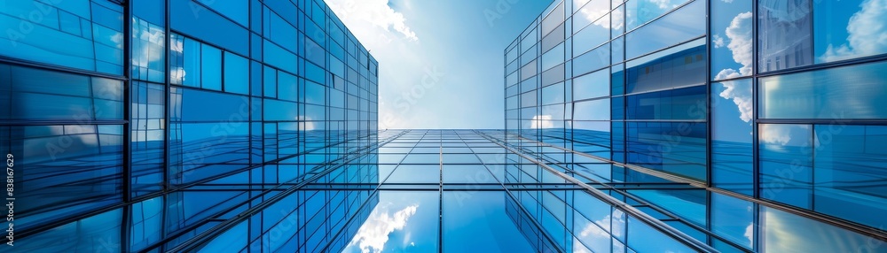 Obraz premium Innovative Design in Urban Architecture A Cubic Building Made of Glass and Steel
