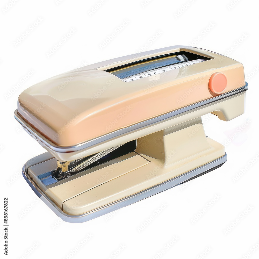 High-resolution stapler isolated on a white background, featuring a sleek and contemporary design. High-resolution stapler isolated on a white background, featuring a sleek and contemporary design.