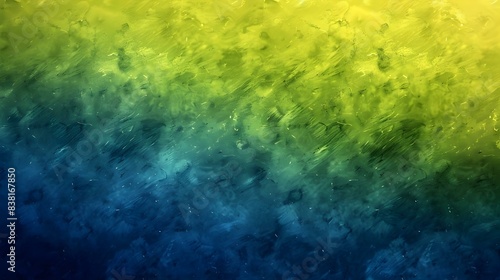Gradient yellow-green to navy blue backdrop