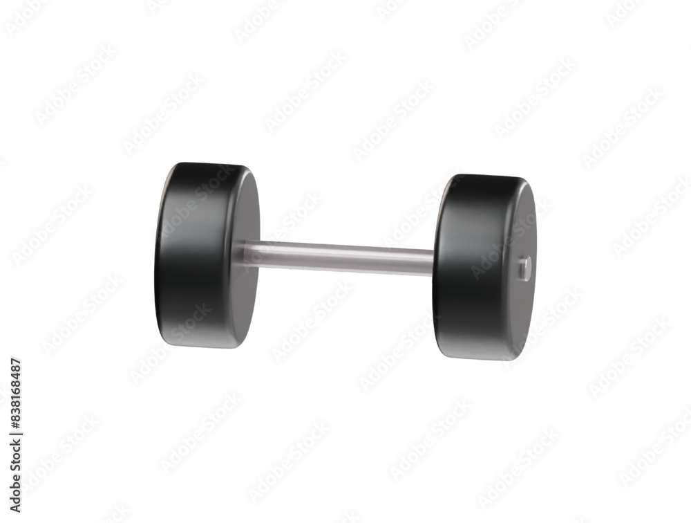 Dumbbell icon 3d render illustration Dumbbell icon 3d render illustration