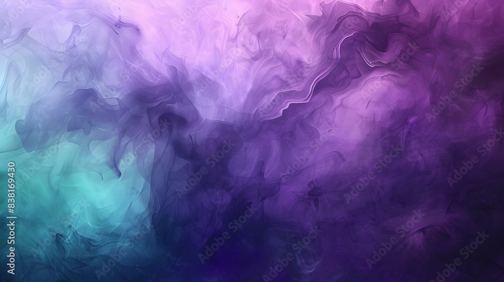Fototapeta premium Gradient Smoky green to violet background