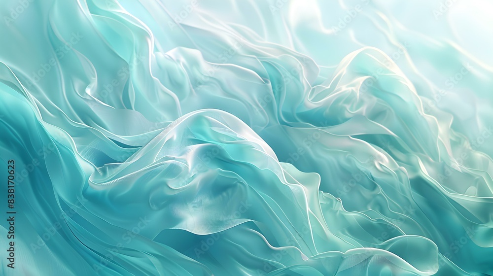 Obraz premium Gradient Azure to mint smooth banner