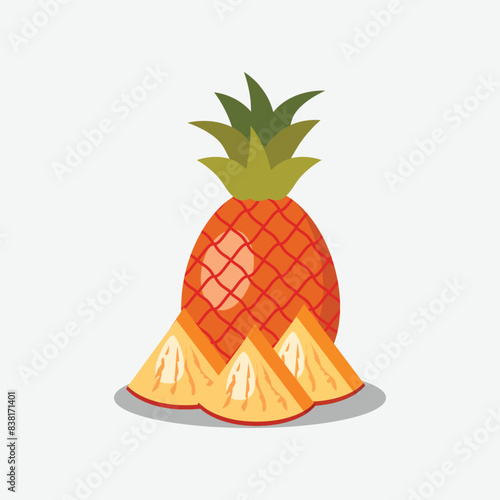 illustration of a pineapple isolated