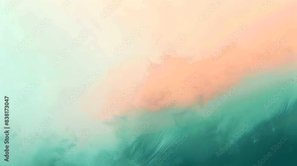 Gradient peach to jade smooth background
