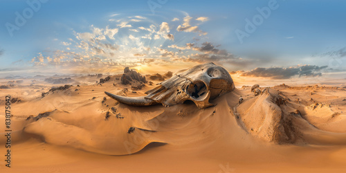 Indian Elephant skull v1 8K VR 360 Spherical Panorama