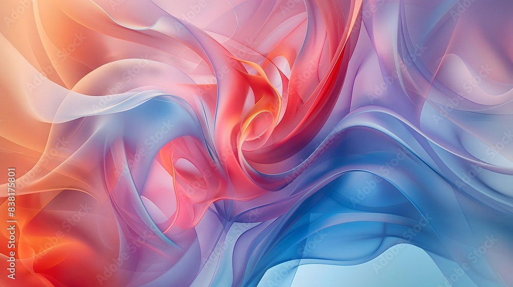 Obraz premium 7. Picture a captivating portrayal of smooth transitions and fluid dynamics in an abstract representation of efficient money management, where the interconnectedness of financial decisions is