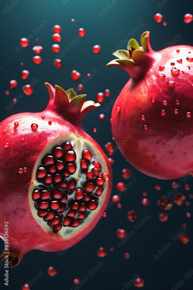 Freshly served fruit in a maximalist style with high contrast, vibrant colors and a nature-inspired aesthetic, suitable for a variety of uses and celebrations, academic attention to details Freshly served fruit in a maximalist style with high contrast, vibrant colors and a nature-inspired aesthetic, suitable for a variety of uses and celebrations, academic attention to details
