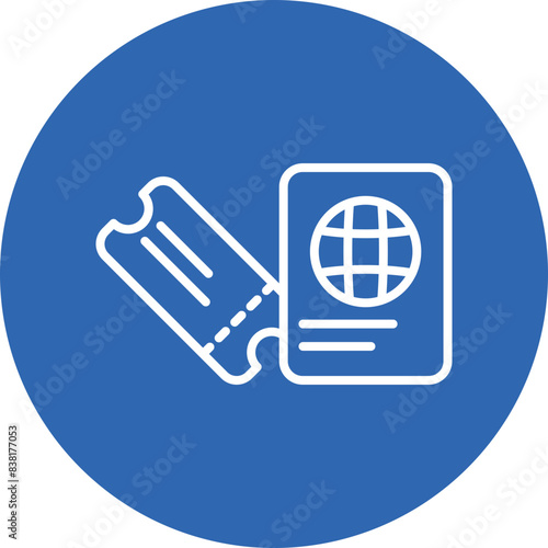 Travel Essentials line circle icon