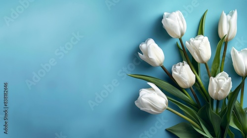 white tulip flowers generative ai © RodolfoJesus