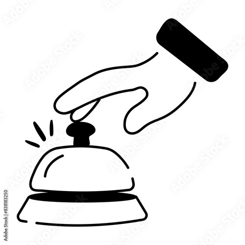 Check out butler bell hand drawn icon 