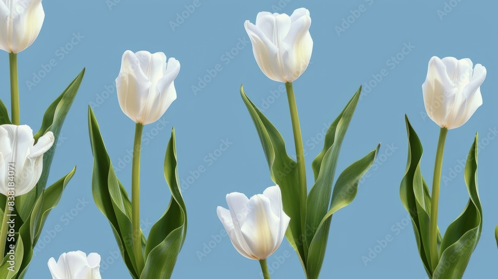 white tulip flowers generative ai white tulip flowers generative ai