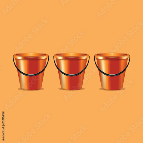 set of drinking plastic cups isolated