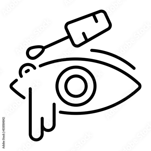 Get this linear icon of treating eye infection 