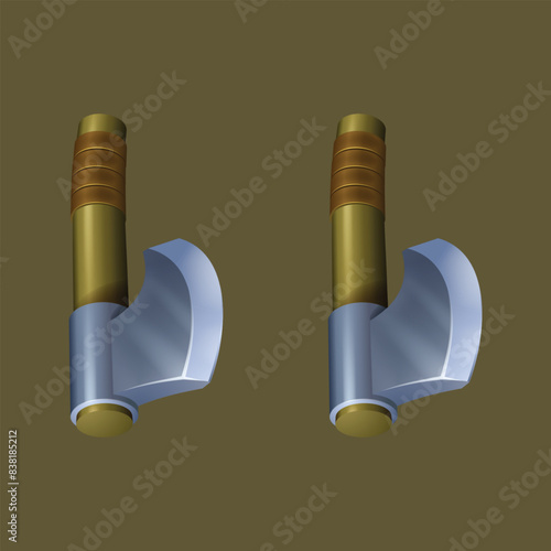 set of hammers icon isolated