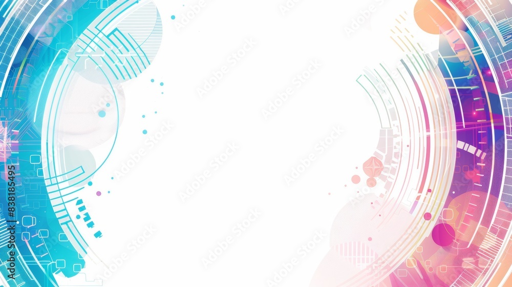 A futuristic and colorful abstract design featuring tech-inspired elements and vibrant gradients. A futuristic and colorful abstract design featuring tech-inspired elements and vibrant gradients.