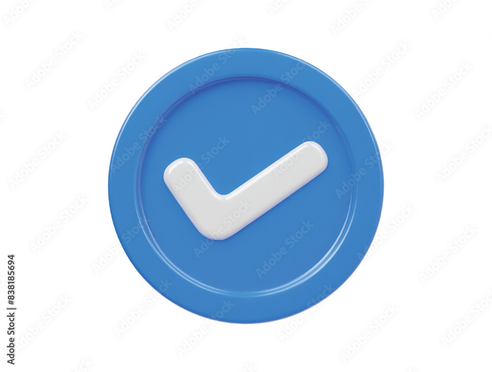 Accept icon 3d render illustration Accept icon 3d render illustration