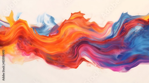 7. Picture an evocative visualization of an abstract wave of paint unfolding on a blank canvas  its dynamic movement and expressive brushwork capturing the essence of creativity and inspiration 