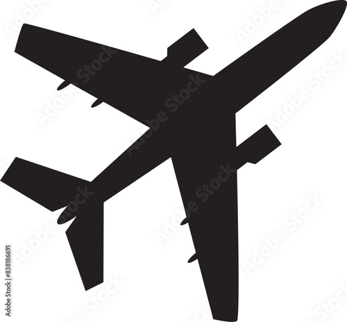 black and white airplane