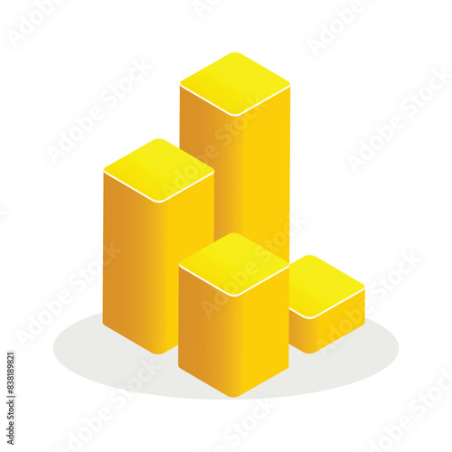 graph on white gold chart