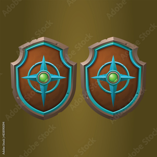 background with shield with wings
