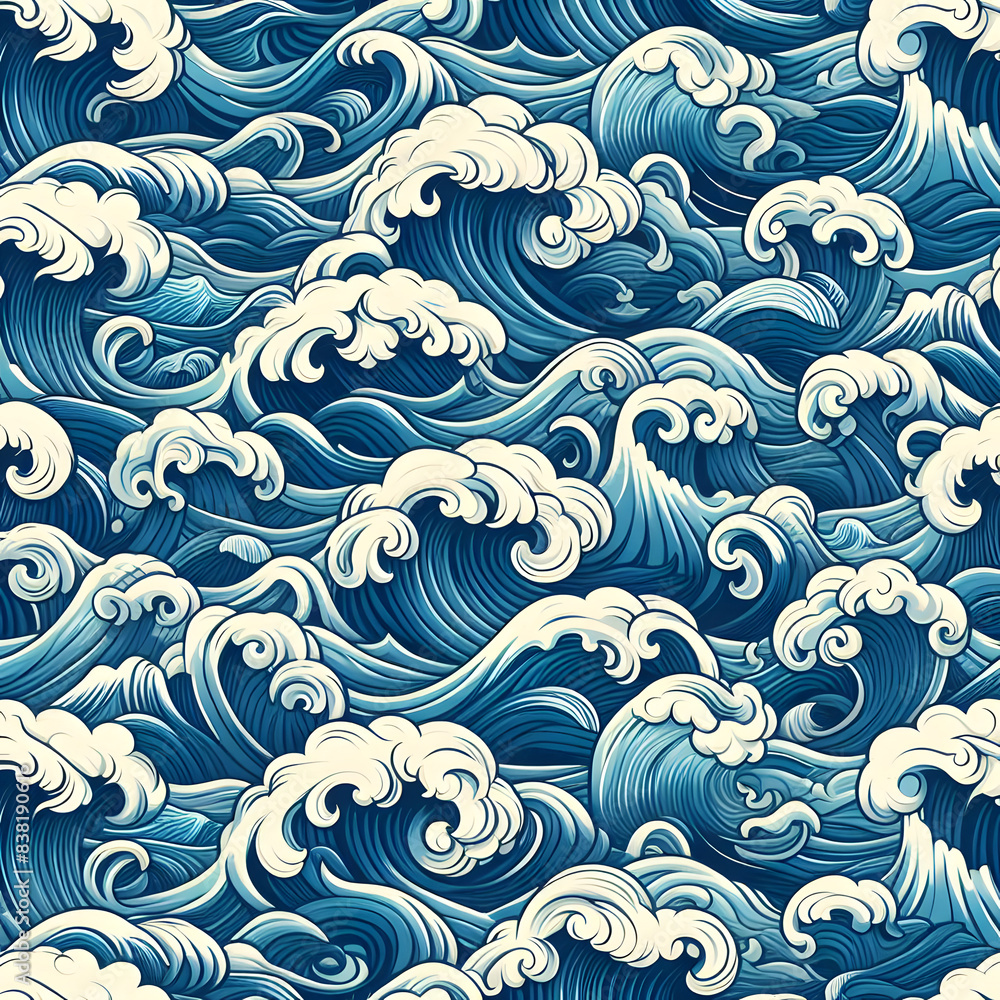 seamless pattern with waves seamless pattern with waves