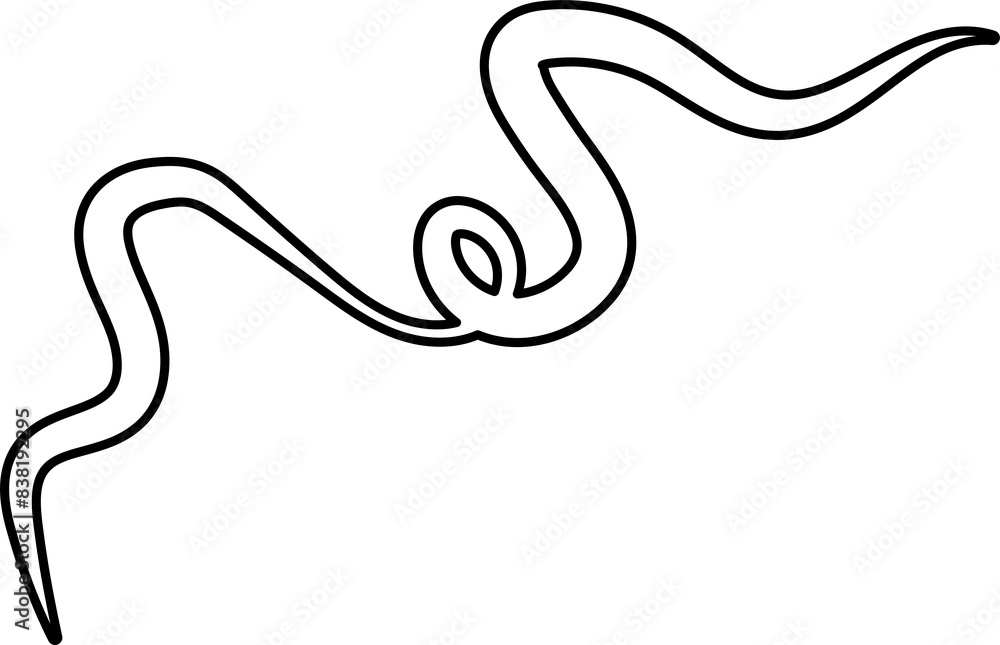 Line doodle. Creative minimalist style Line doodle. Creative minimalist style