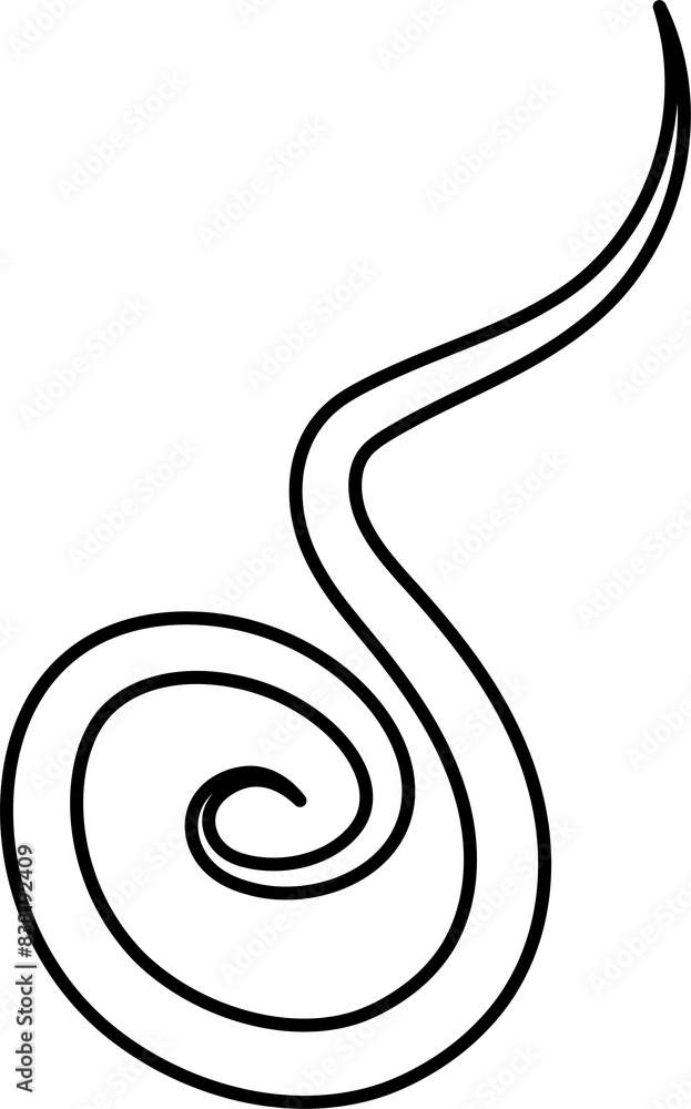 Line doodle. Creative minimalist style Line doodle. Creative minimalist style