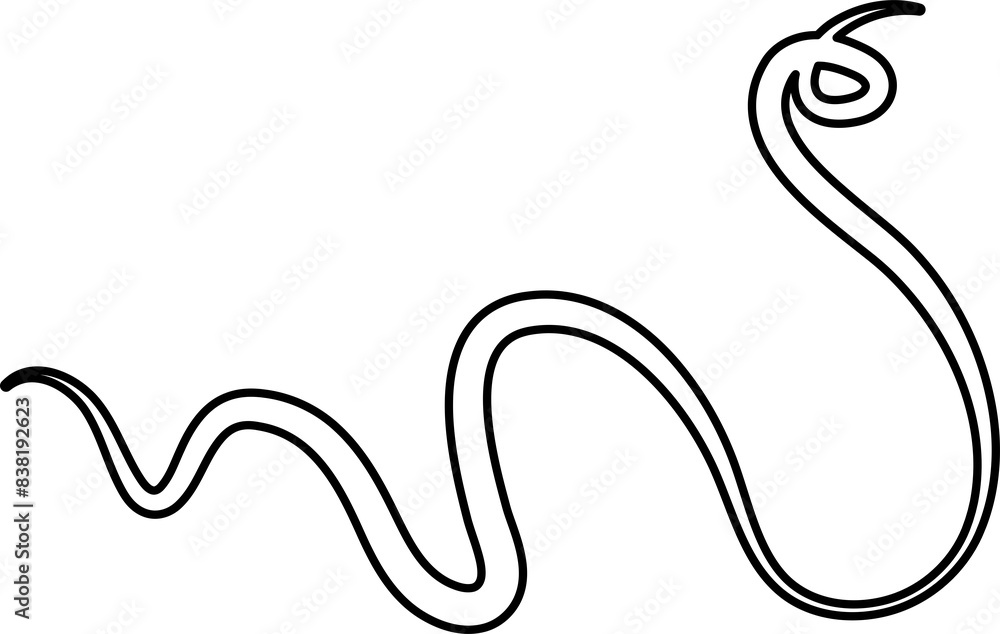 Line doodle. Creative minimalist style Line doodle. Creative minimalist style