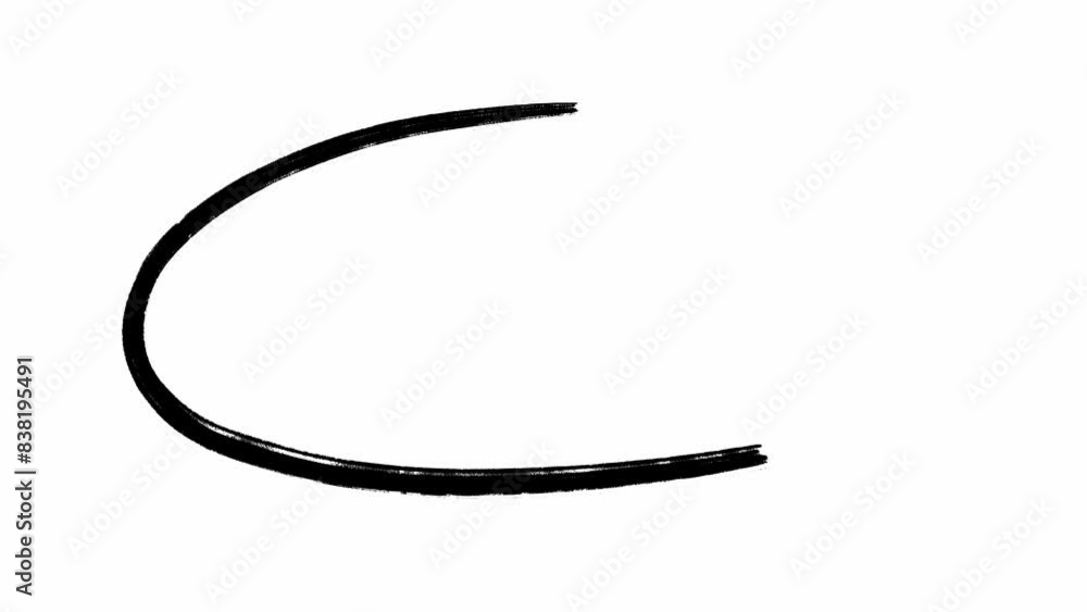 Outline of black circle on white background in animated scribble style stop motion. Symbol of ellipse hand drawn in isolated footage ready to use in online interface to highlight necessary information Outline of black circle on white background in animated scribble style stop motion. Symbol of ellipse hand drawn in isolated footage ready to use in online interface to highlight necessary information