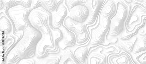 Abstract White paper cut background with lines.3d realistic papercut decoration textured with wavy layers. modern wallpaper texture and 3d realistic design use for banner flyers, posters.	