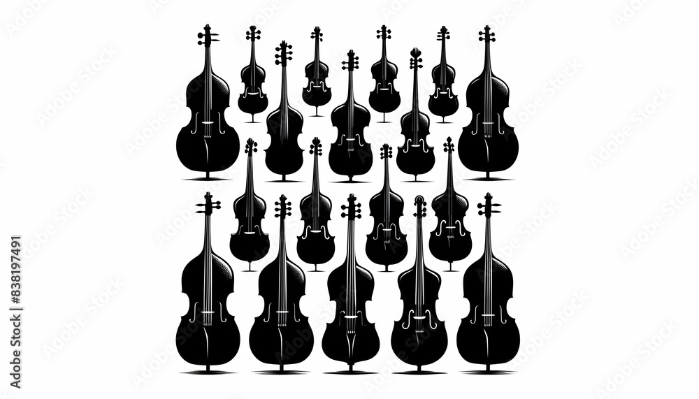 Fototapeta premium Shadow of a cello
