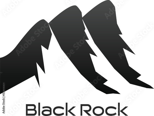 black rock music logo for music shop and website