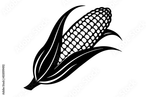 corn silhouette vector illustration