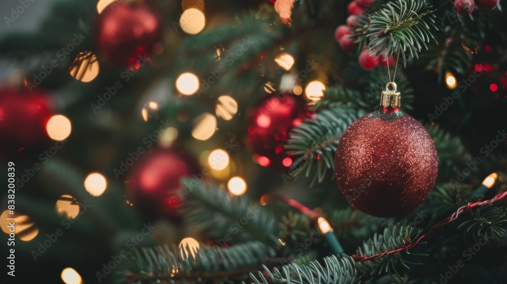 Obraz premium Christmas fir tree branches Background