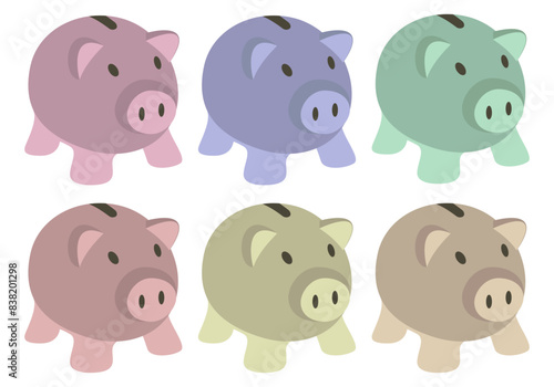 Huchas de cerdito de varios colores
