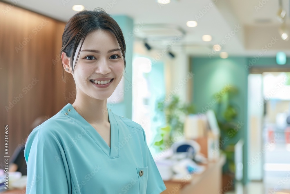 笑顔の歯科衛生士の女性(歯科・医療業界・アシスタント・転職) 笑顔の歯科衛生士の女性(歯科・医療業界・アシスタント・転職)