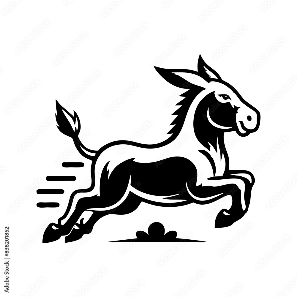Donkey logo design, donkey design, donkey jumping logo design