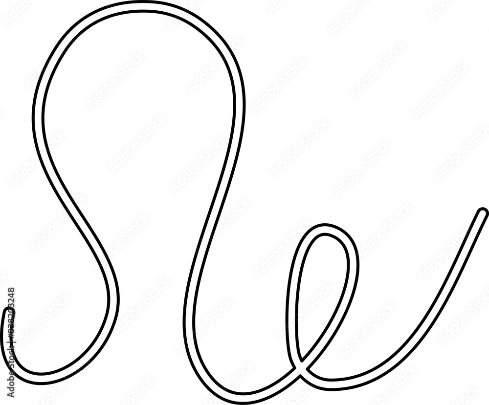 Spiral line doodle style. Element for design Spiral line doodle style. Element for design