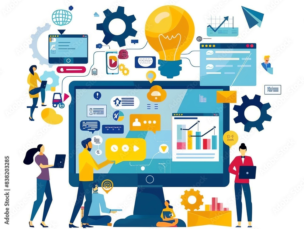 custom made wallpaper toronto digitalDigital marketing team working on a campaign