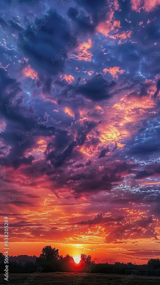 Fototapeta premium Beautiful sunset sky. Nature sky backgrounds