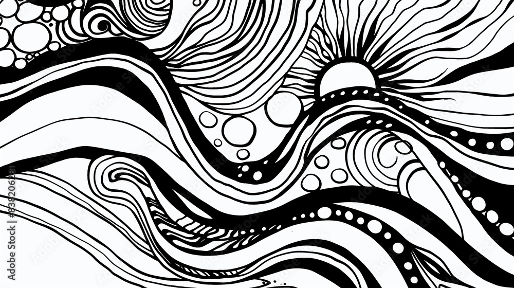 Adult colouring book page Adult colouring book page