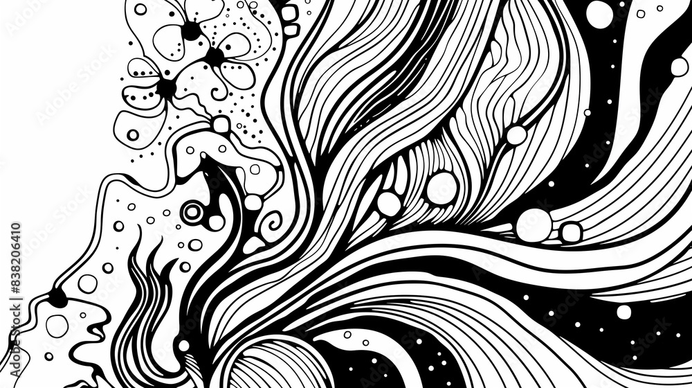 Fototapeta premium Adult colouring book page