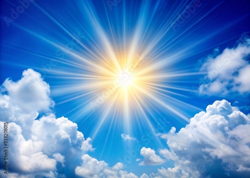 Sunny sky with shining sun  perfect for wallpaper or background  sun  shining  sky  sunlight  beautiful  artwork  wallpaper  generated  bright  clear  nature  sunny day  weather  outdoor