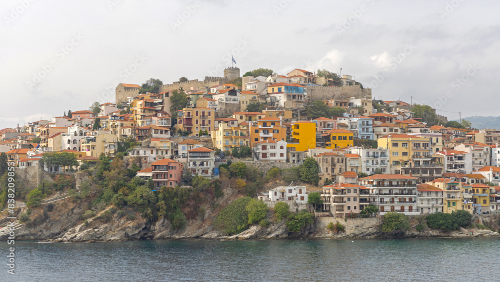 Old Ruins Fortress at Top of Hill in Kavala Greece Travel Old Ruins Fortress at Top of Hill in Kavala Greece Travel