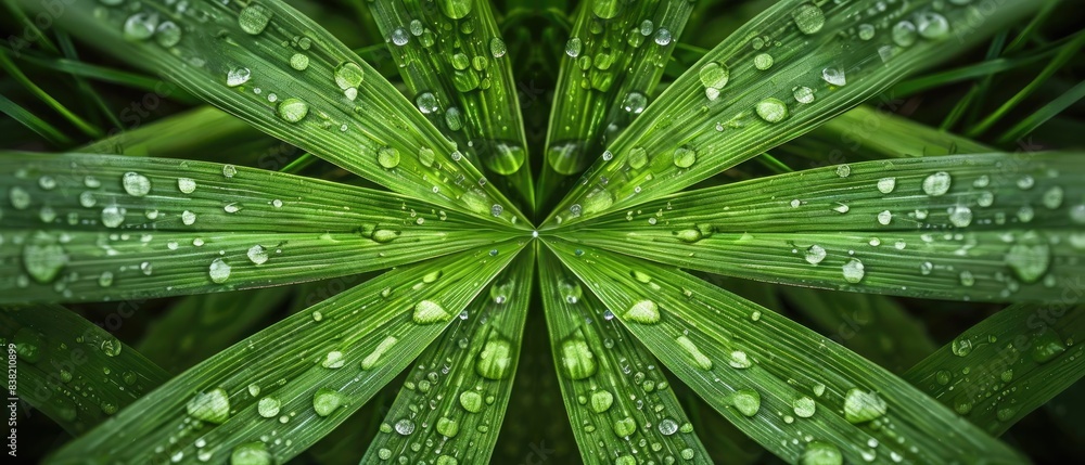 Horizontal Blades Horizontally aligned blades of grass with evenly spaced raindrops, emphasizing symmetry Horizontal Blades Horizontally aligned blades of grass with evenly spaced raindrops, emphasizing symmetry