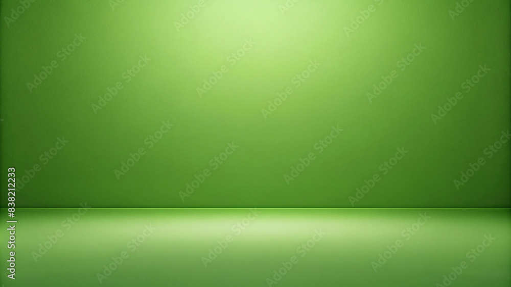 Empty green room with a blank wall, ideal for design or business presentations Empty green room with a blank wall, ideal for design or business presentations